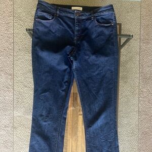LOFT Dark Wash Boot Cut Tall Jeans